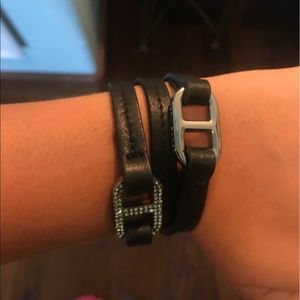 Tory Burch Black Leather Wrap Around